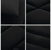 Textilpanel Velvet svart 30x60cm-thumb-4