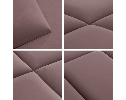 Närbild av stoppade väggpaneler med quiltat mönster