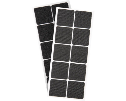 Två ark med självhäftande, fyrkantiga möbelglidare