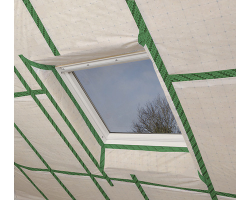 Takfönster med underlagsduk inifrån