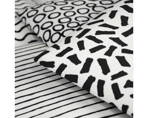 Sängkläder med olika geometriska mönster