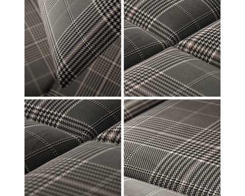 Närbild av tyg med rutigt mönster