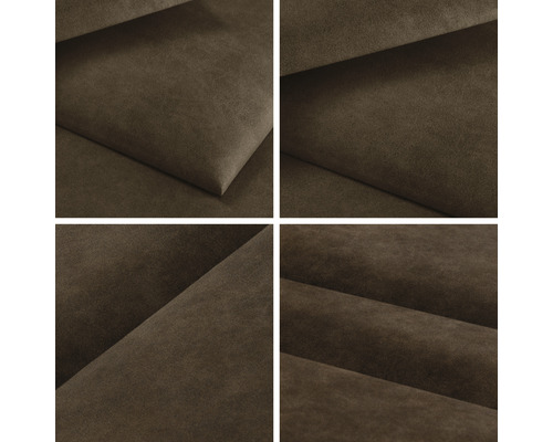 Närbild av brunt möbeltyg med textur