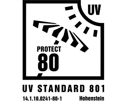 UV Standard 801-sigill för UV-skydd 80