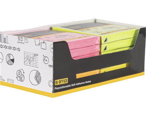 Bi-Office självhäftande anteckningar i dispenser