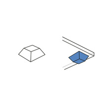 Illustration av ett tredimensionellt hörnskydd