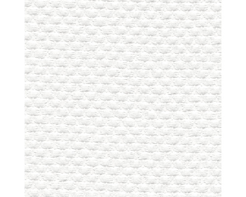 Detaljbild av ett vitt textilmaterial med bikakestruktur