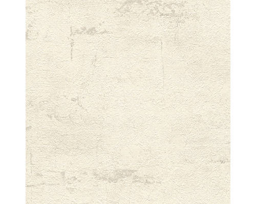 Krämfärgad vinyltapet med putsstruktur