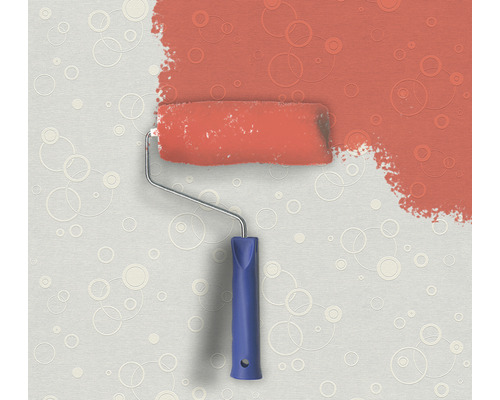 Färghink med roller för målning av en vägg med mönster