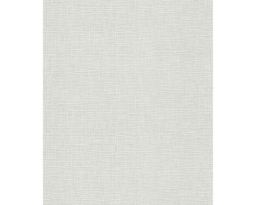 Närbild av en vit vinyltapet med linnestruktur