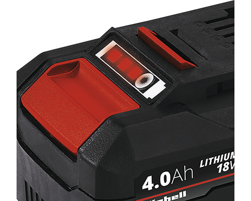 Einhell 4.0 Ah 18V litiumjonbatteri med laddningsnivåindikator