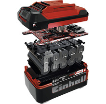 Einhell batteri i sprängskiss med 5,2 amperetimmar och 18 volt