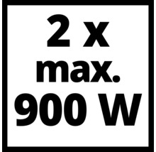 Symbol: 2 x maximalt 900 watt