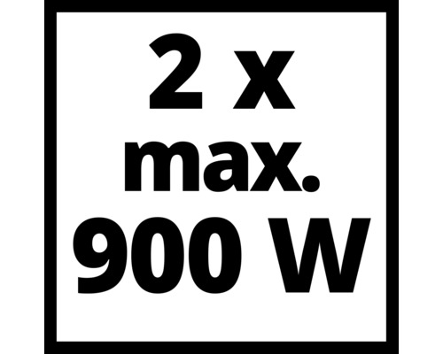 Symbol: 2 x maximalt 900 watt