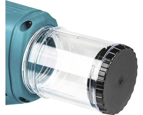 Dammuppsamlare för elverktyg med transparent behållare