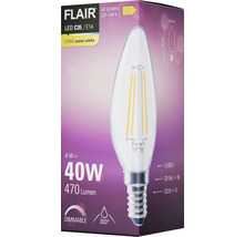 FLAIR LED-lampa C35/E14, 4 watt motsvarar 40 watt, 470 lumen, 2700 Kelvin varmvit, dimbar