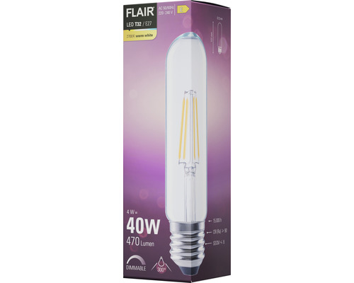 FLAIR LED-lampa T32 E27, 4 watt, 470 lumen