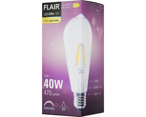 Förpackning för Flair ST64 E27 LED-lampa