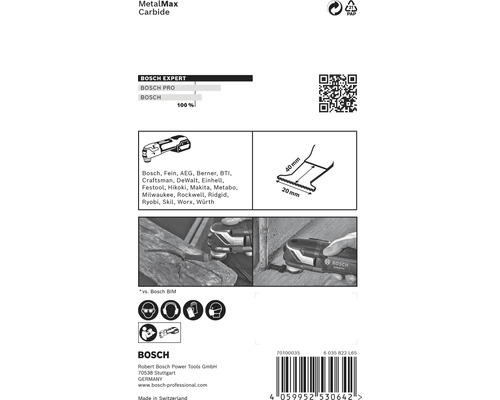 Information om Bosch MetalMax Carbide sågblad