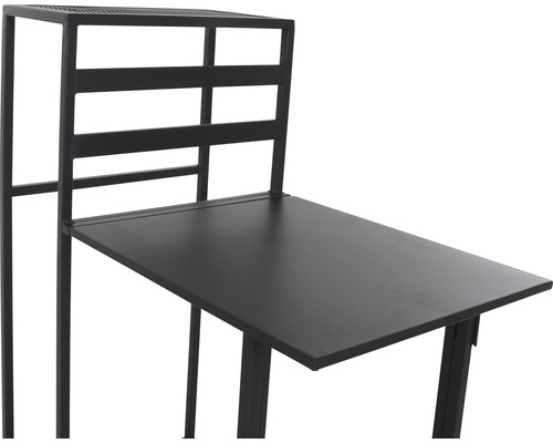 Skrivbord med metallhylla