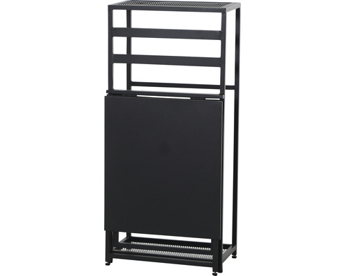 Svart hopfällbart bord med hylla för Hornbachs webbutik