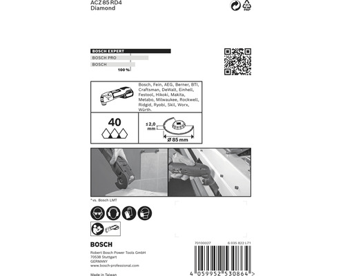 Information om Bosch ACZ 85 RD4 diamant sågblad