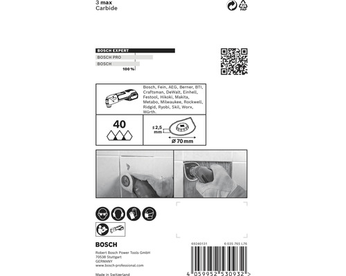 Produktinformation för Bosch Expert Carbide Multi-Material hålsåg
