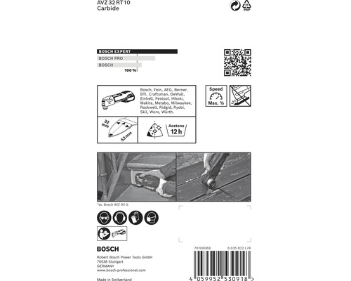 Bosch AVZ 32 RT10 Carbide oscillerande sågblad, lämpligt för olika märken