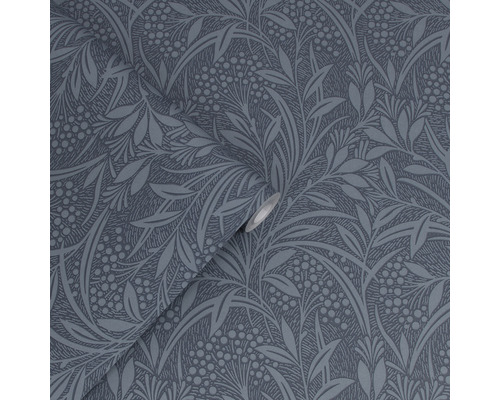 Tapet med blad- och bärmönster