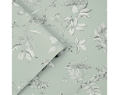 Tapetrulle med blommönster