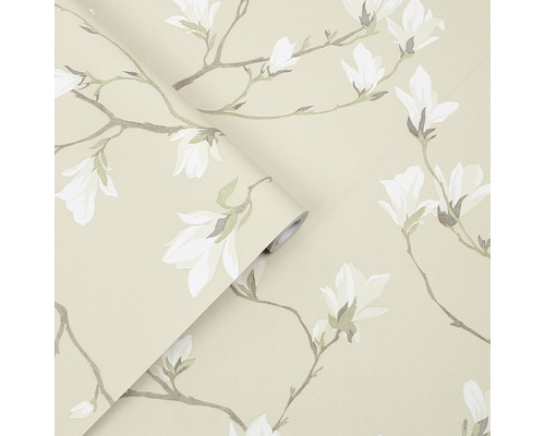 Tapetrulle med magnoliablommönster