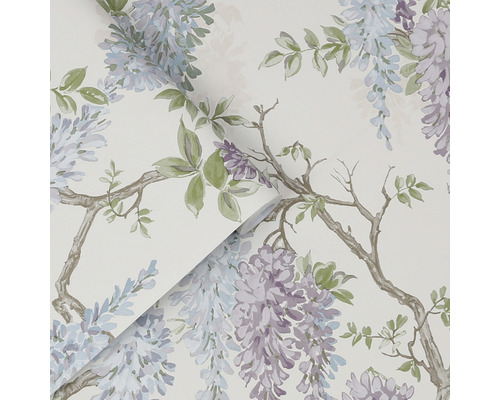 Tapet med blåregnsmönster