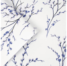 Tapet med blommande grenar mönster