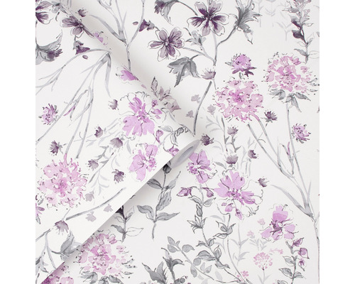 Tapetrulle med blommönster