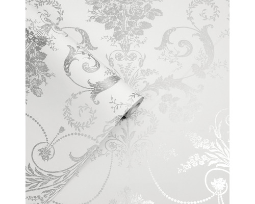 Tapetrulle med blommönster