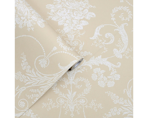 Tapetrulle med blommönster