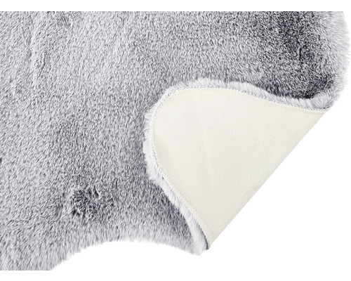 Grå fuskfårskinnsmatta med baksida