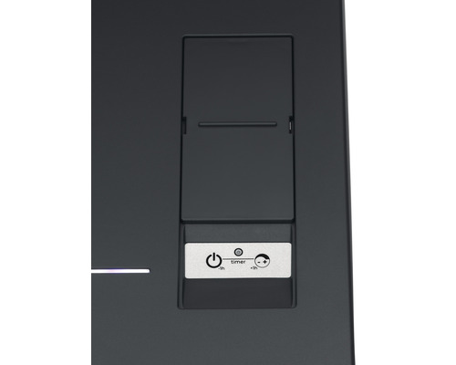 Detaljvy av en fläktkåpa med timerfunktion