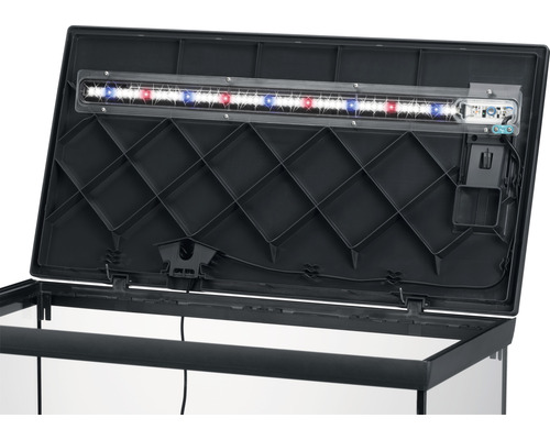 Akvarielock med integrerad LED-belysning.