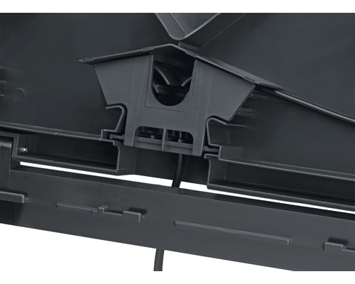 Detaljvy av en monteringsdetalj för en trädgårdsbox