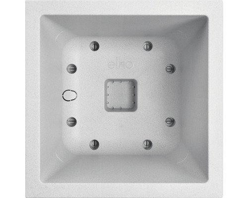 Fyrkantig blomkruka av plast med dräneringssystem