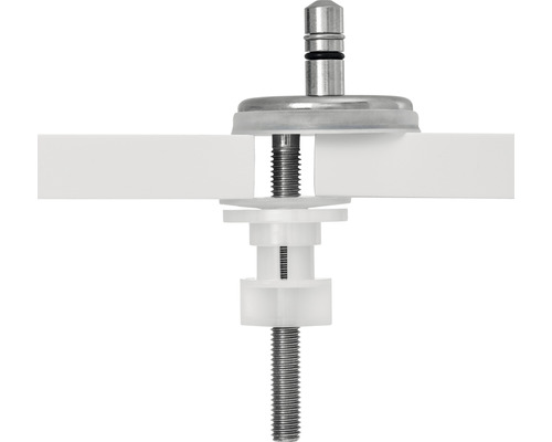 Fästset för toalettsitsar av metall och plast