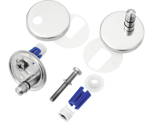 Monteringssats för toalettstolar med skruvar och täcklock