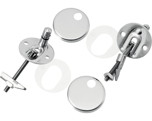 Monteringssats för toalettlock i metall