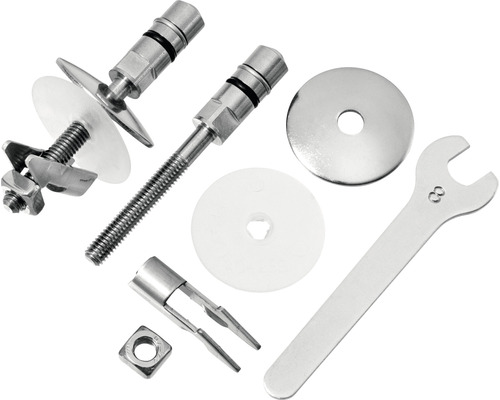 Fästmaterial för sanitetsinstallationer inklusive skiftnyckel