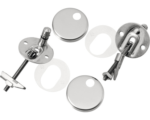 Fästmaterial för toalettsitsar av metall