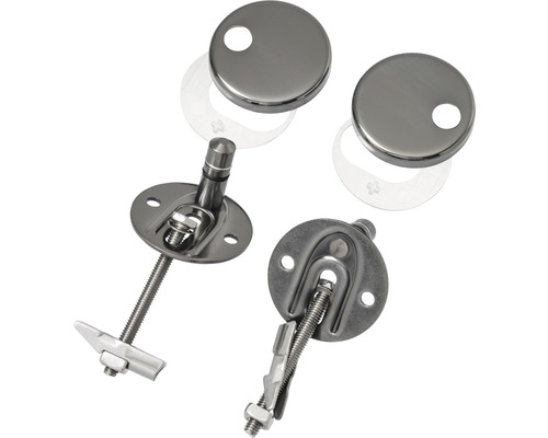 Fästset för toalettsitsar i metall