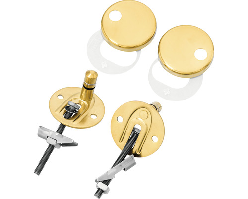 Fästset för tvättställ inklusive täckrosetter