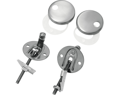 Monteringssats för toalettstolar av metall