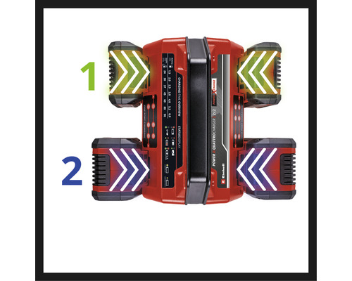 Einhell Power X-Change Quattrocharger 2x2 batteriladdare